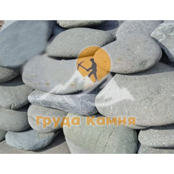 Галька плоская синяя речная, фракция 300-400 мм