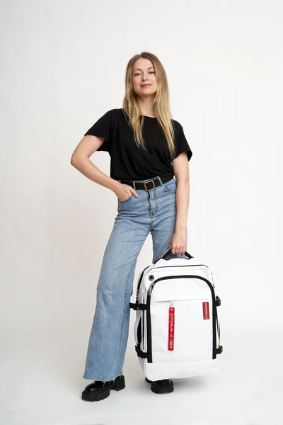 Рюкзак Сумка Чемодан ручная кладь 55х40х20 Optimum Air RL, белый