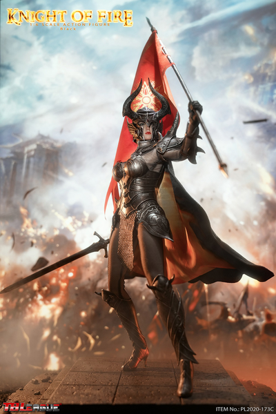 Рыцарь Пламени в черном - Коллекционная ФИГУРКА 1/6 scale Knight of Fire - Black  (PL2020-173C) - TBLeague