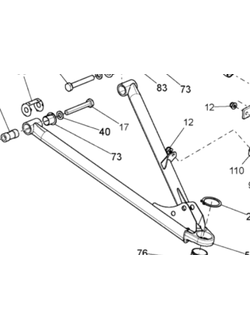 Рычаг передний нижний правый оригинал BRP 505072497 для BRP LYNX/Ski-Doo