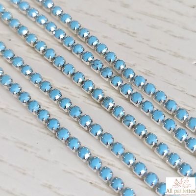 Стразовая цепочка 2 мм № ЦК59