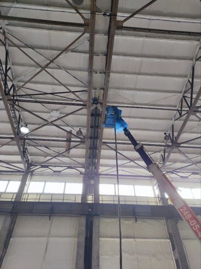 Утепление ангара, склада, производственного цеха пенополиуретаном