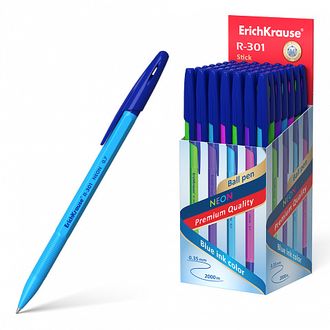 Ручка шариковая ErichKrause® R-301 Neon Stick 0.7, цвет чернил синий