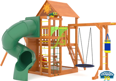 Детская площадка IgraGrad Крафт Pro 4 с трубой