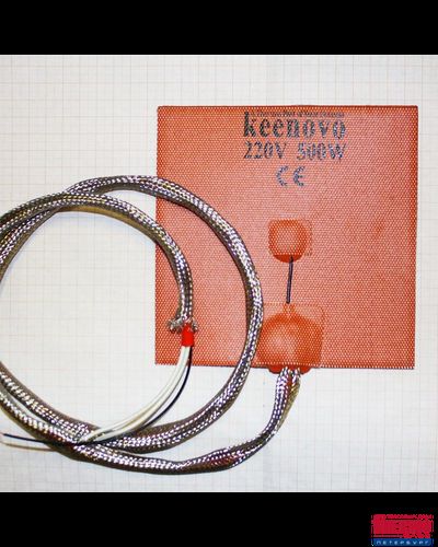 Гибкая нагревающая пластина 500 Вт 220 В (150х150) (K-type) Keenovo