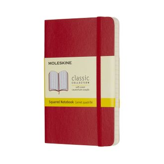 Записная книжка &quot;Classic Soft&quot; (в клетку), Pocket, красная