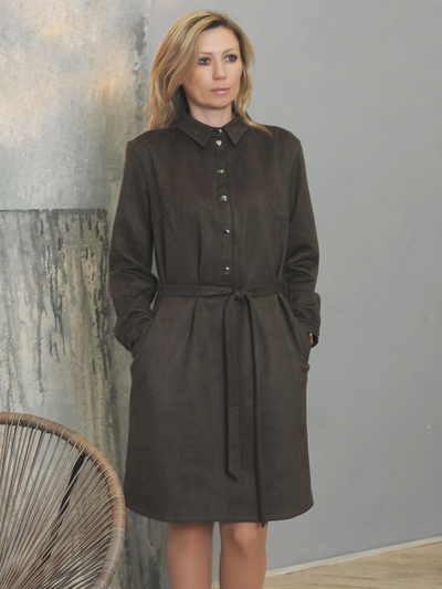 Платье: 101-10211 ЗАМША