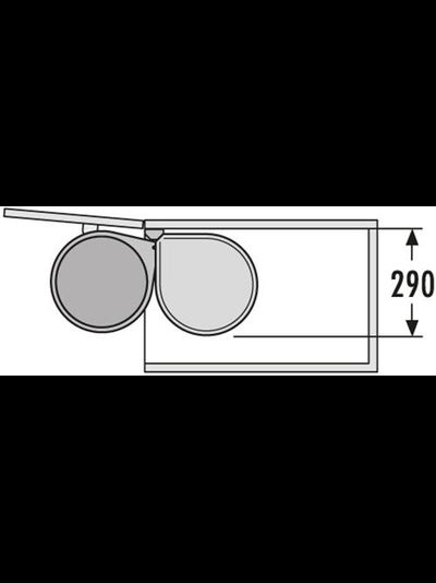 ВСТРАИВАЕМОЕ ВЕДРО ДЛЯ МУСОРА 15Л MONO HAILO 3515-00 WHITE