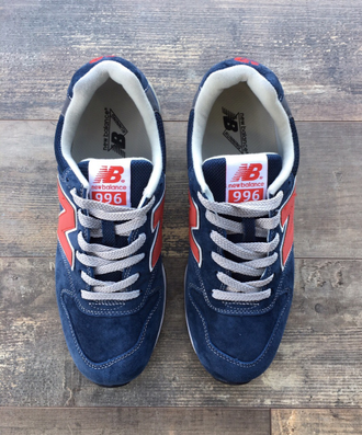 Кроссовки New Balance 996 Blue/Red замшевые