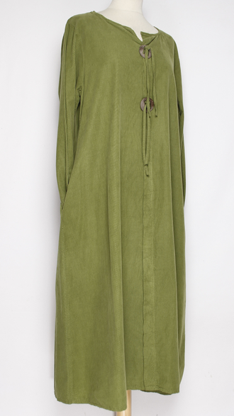 Платье  Бохо "Вельвет-пуговицы " трава до р.54