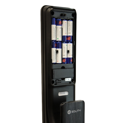 Врезной электронный дверной замок Solity GSP-2000BK BLACK с отпечатком пальца