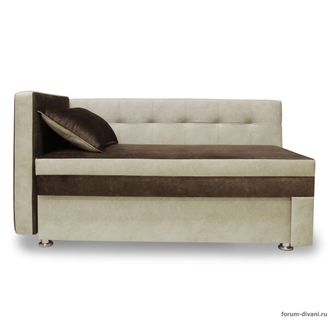 Кушетка Лилия, Коричневая/Слоновая кость Левая