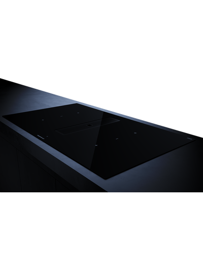 Индукционная варочная панель с вытяжкой Kuppersbusch KMI 9350.0 SR Black Chrome