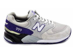 New balance 999 Серые с фиолетовым женские (36-40) Арт. 007М