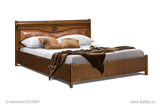 Кровать Лика (Lika) 160 низкое изножье, кож. изголовье, Belfan