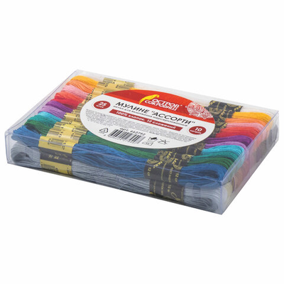 Набор ниток для вышивания (мулине) "АССОРТИ", 25 цветов