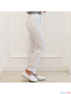 Брюки-слимы DOCLIKE SLIM DL233 Белые