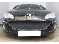 Защита радиатора для Peugeot 407 2004-2008 black низ