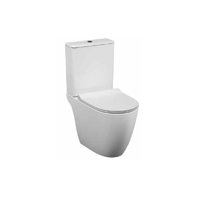 Комплект напольного безободкового унитаза с тонким сиденьем микролифт Vitra Sento Open-Back с тонким сиденьем микролифт, 9830B003-7204