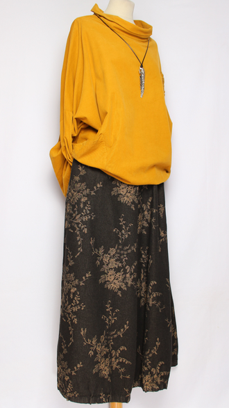 Рубашка "Вельвет хомут роза" горчичная, лайм до р.56