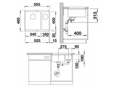 Мойка Blanco  Rotan 340/160-U, 521350