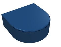Tile, Round 1 x 1 Half Circle Extended, Dark Blue (24246 6444941)