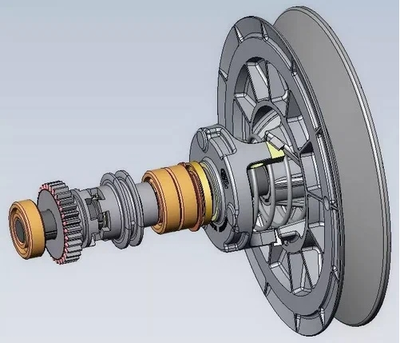 Вал ведущий с ведомым шкивом RM 110607230 (для КПП  110607100)