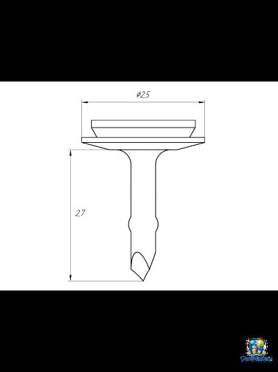 Пин безударный 2,7 мм