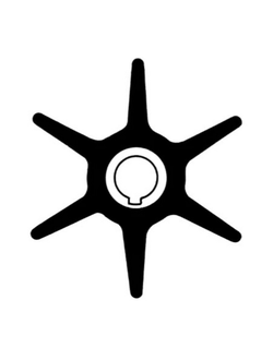 Импеллер помпы охлаждения двигателя Ancor 3667 Ø67x19.2мм посадочное кольцо Ø17мм лопастей из черного неопрена