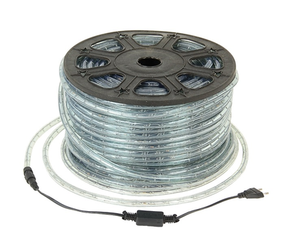 Дюралайт 2х жильный 13 мм, круглый, 100 м, фиксинг, 2W-LED, 220V. в компл. набор д/подкл