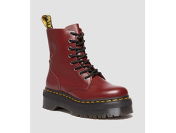 Dr Martens 1460 Jadon Smooth Leather Platforms Red
