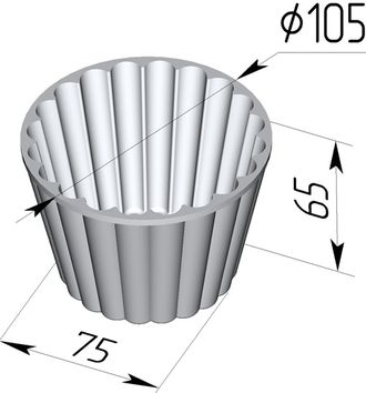 Кексница 105 х 75 х 65 мм