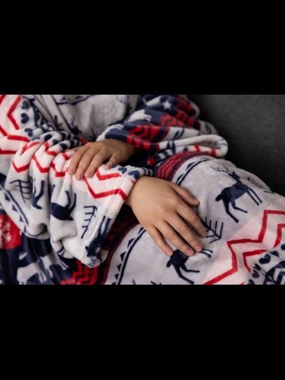 Плед с рукавами &quot;Зимняя сказка&quot; из микрофибры (велсофта)