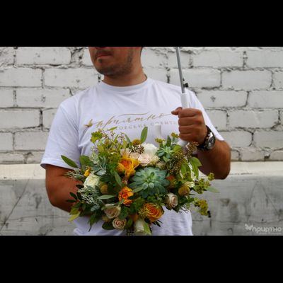 Букет невесты &amp; Бутоньерка № 1323