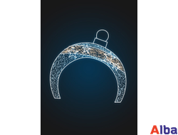 Светодиодная арка Елочная игрушка со звездами