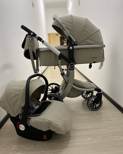 Детская коляска 3 в 1 Luxmom 601A Коричневый
