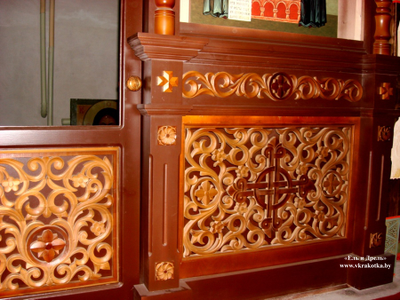 резное панно на иконостас,резьба иконостасов,панно для лестничных перил,резные перила,резьба по липе