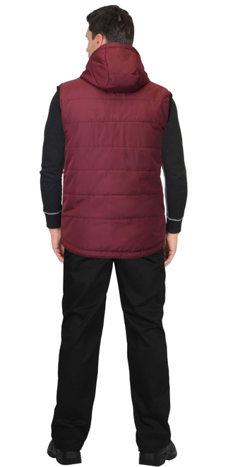 Жилет -ЗОДИАК" бордовый (на подкладке флис)