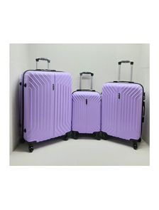 Комплект из 3х чемоданов Корона ABS S,M,L сиреневый