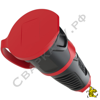 Розетка кабельная PCE Taurus2 2511-sr 220В/16А 2 полюса+земля IP54  Schuko DE резиновая ударопрочная