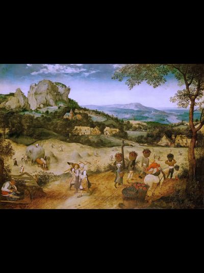 Картина обогреватель, репродукция Питера Брейгеля Сенокос