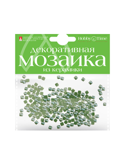 Мини мозаика из керамики 4х4 мм 200шт тонкая Зеленая