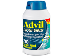 ADVIL LIQUI-GELS PAIN CAPSULES Minis - ОБЕЗБОЛИВАЮЩЕЕ СРЕДСТВО ШИРОКОГО СПЕКТРА 200 капсул