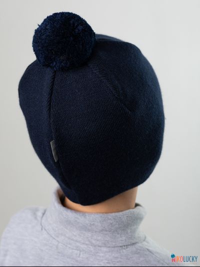 Шапка 24201-02 х/б подклад, темно-синий 52-54