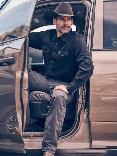 Рубашка Wrangler® Classic Denim Western Snap Shirt