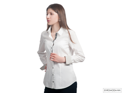 Блузка белая Вельвет- FPB