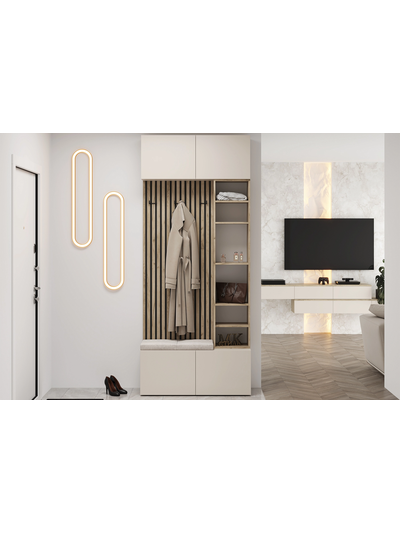 Бохо НМ-2 прихожая Дуб Крафт Серый/Кашемир