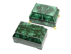 Ларцы из натурального малахита, разные размеры