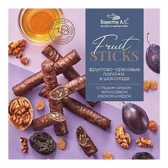 Конфеты Fruit Sticks с грецким орехом, черносливом и изюмом, 175г (Берестов А.С.)