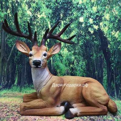 Олень лесной 46*40см   2,1кг   полистоун Россия 3078/012461*